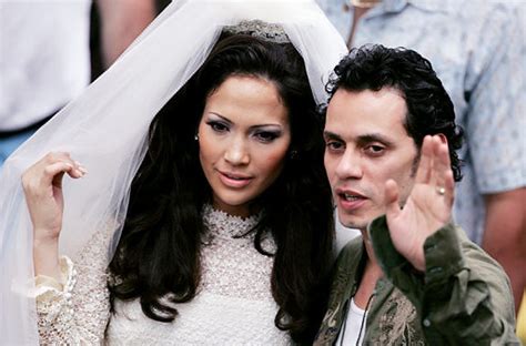 Jennifer Lopez and Marc Anthony on their wedding day.