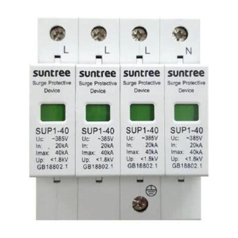 AC Surge Protection ตวปองกนฟาผา Suntree AC 3 เฟส 4 Pole