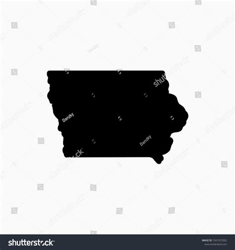 Iowa Maps Vector Template Iowa Blank Stock Vector Royalty Free 1501972502