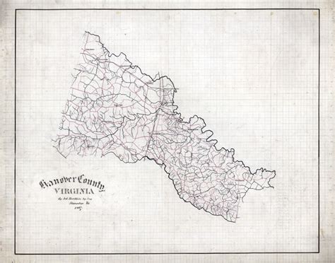 1867 Map Of Hanover County Virginia Etsy