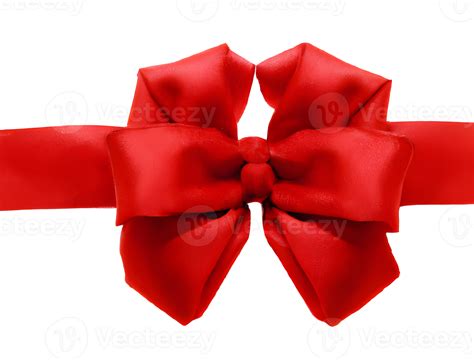 Close Up Of Red Ribbon Bow 21877498 Png