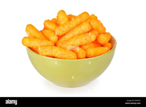Cheese Puffs Bowl Of Cheesy Puffs Stock Photo Alamy