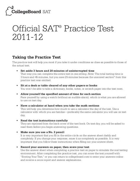 Sat Practice With Answers