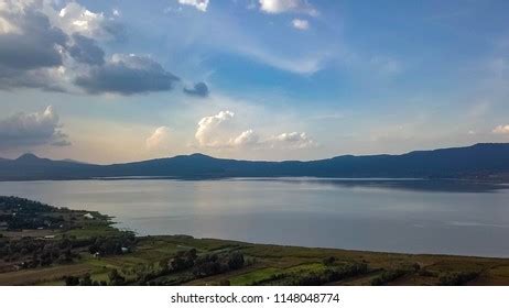 Aerial Of The Janitzio Island On Lake Patzcuaro Over Royalty Free