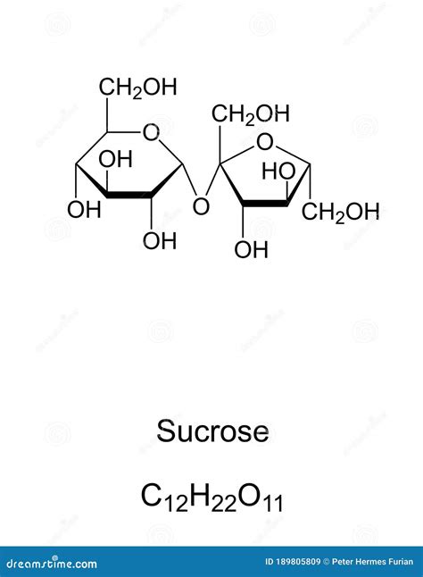 Sucrose Molecule With Chemical Formula Stock Image | CartoonDealer.com ...