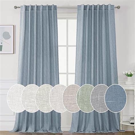 Amazon H VERSAILTEX Natural Linen Curtains 84 Inches Long For