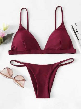 Shein Ensemble De Bikini Unicolore