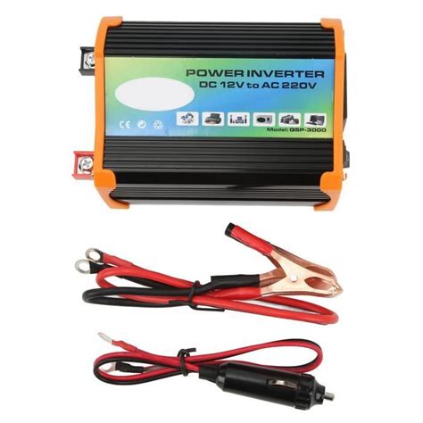 VGEBY Onduleur Voiture 300W Convertisseur Tension 12V à 220V avec USB