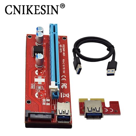 CNKESIN New Red VER007S PCI Express Riser Card 1x To 16x PCI E Extender