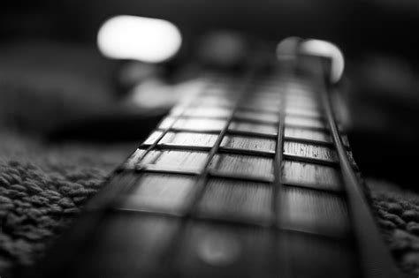 Guitar Fretboard Strings Music Black And White Hd Wallpaper Peakpx