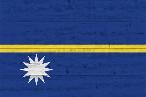 Premium Photo Nauru Flag Painted On Old Wood Plank