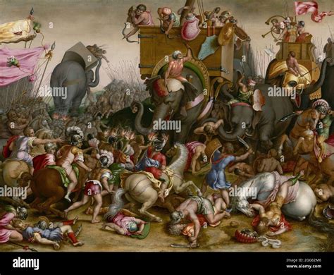 The Battle Of Zama By After Cornelis Cort Stock Photo Alamy