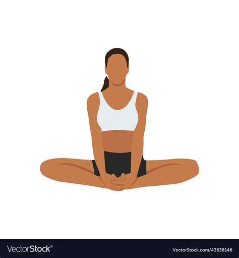 Woman doing seated butterfly pose Royalty Free Vector Image