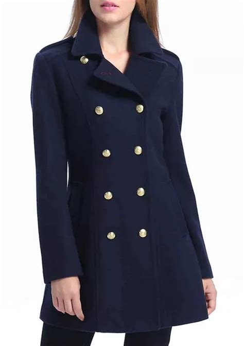 Kimi And Kai Womens Fitted Wool Blend Pea Coat Belk