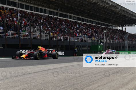 Max Verstappen Red Bull Racing Rb14 And Esteban Ocon Racing Point Force India Vjm11