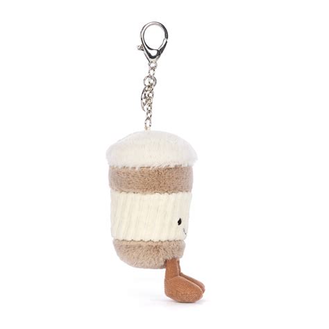 Jellycat Amuseable Coffee To Go Bag Charm Distinctive Decor