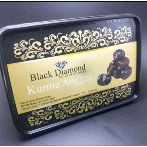 Jual Kurma Anggur Black Diamond Kurma Sultan Fresh 550gram Shopee