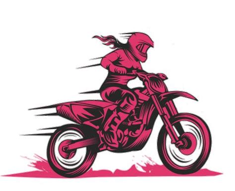 A Person On A Dirt Bike With Pink Paint