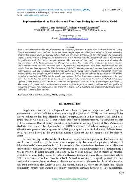 Pdf Implementation Of The Van Meter And Van Horn Zoning System