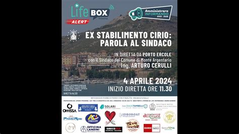 Live streaming 𝐀𝐋𝐄𝐑𝐓 n 331 EX STABILIMENTO CIRIO PAROLA AL