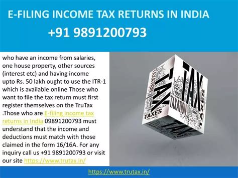 Ppt E Filing Income Tax Returns In India Powerpoint