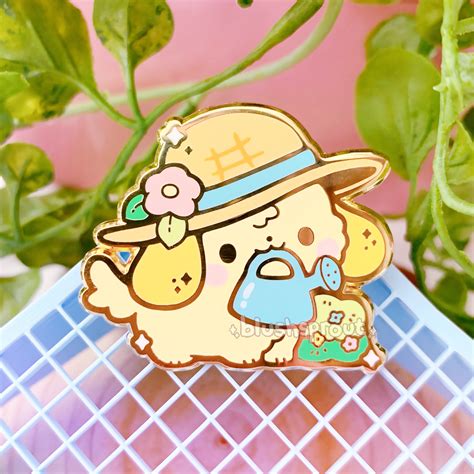 Garden Retriever Enamel Pin Blushsprout