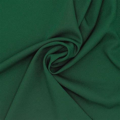 Extensible Polyester Twill Fabric Plain Green