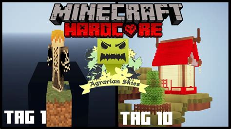 Ich überlebe 100 Tage In Hardcore Minecraft Skyblock Modded Teil 1 Youtube