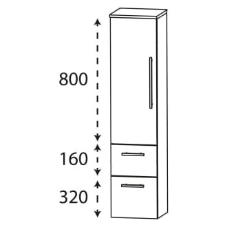 Puris Linea Mittelschrank X X Cm Mit T R Anschlag Rechts