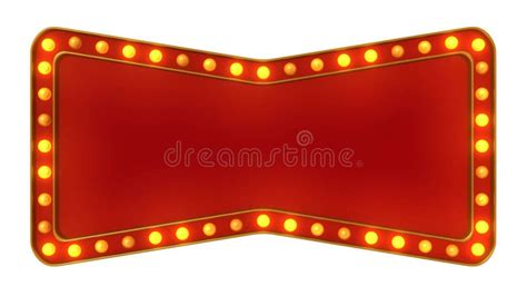 Red Marquee Light Board Sign Retro On White Background Stock Footage