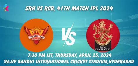 Srh Vs Rcb Records Head To Head At Rajiv Gandhi International Cricket