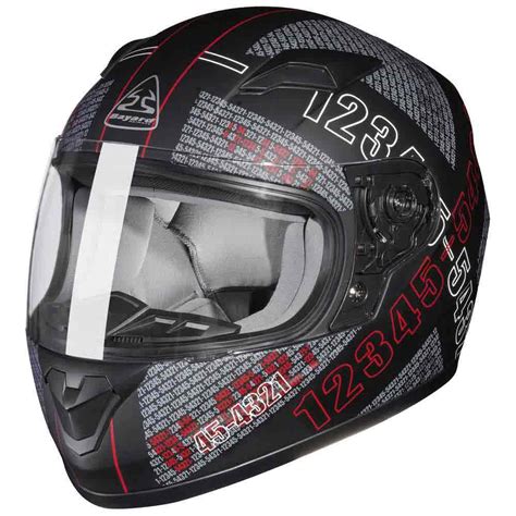 Bayard SP 56 Numbers Junior Full Face Helmet Grey Motardinn