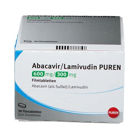 Abacavir Lamivudin PUREN 600 Mg 300 Mg 90 St Mit Dem E Rezept Kaufen