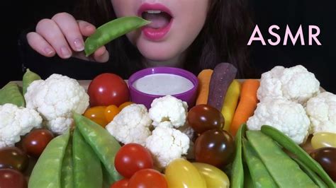 Healthy Eating Asmr Raw Veggie Platter Extremely Satisfying Crunchy