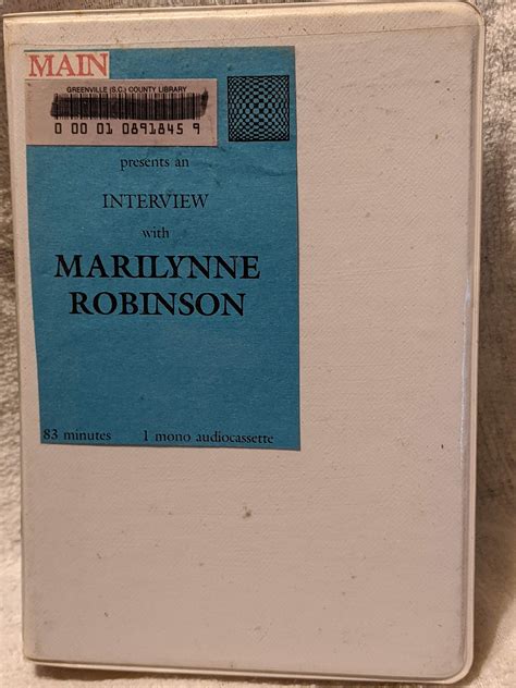 Marilynne Robinson Interview With Kay Bonetti by Marilynne Robinson ...