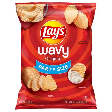 Lays Wavy Potato Chips Party Size Shop Snacks And Candy At H E B