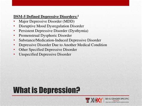 Ppt Major Depressive Disorder And Sex And Gender Powerpoint