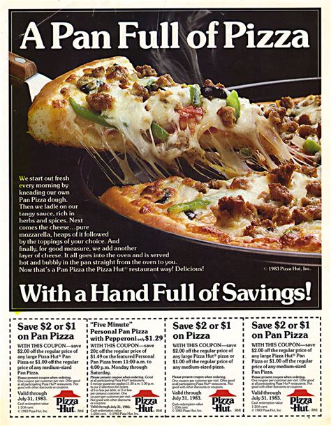 Pizza Hut New Personal Pan Pizza Ii 1983 Flickr