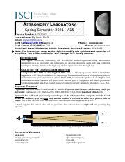 Fscj Ast L Syllabus Ely Ss Docx Astronomy Laboratory Spring