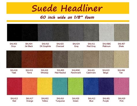 Suede Headliner 60" Wide