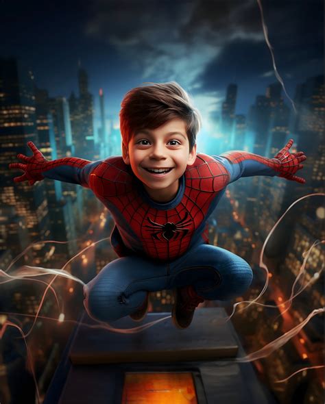 Personalized Spider Man Portrait Custom Portrait From Photo Spiderman