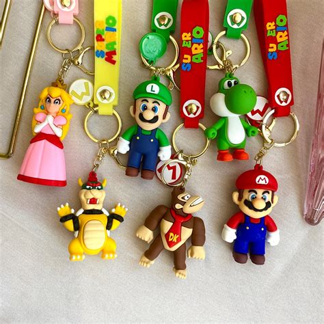 Llavero Super Mario Luigi Bowser Peach Llavero En Miniatura Llavero De