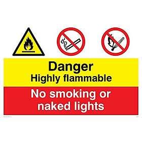 Viking Signs Cn A L M Danger Highly Flammable No Smoking Or Naked