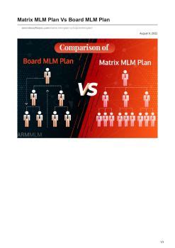 Matrix Mlm Plan Vs Board Mlm Plan Arm Mlm Software Flip Pdf Anyflip