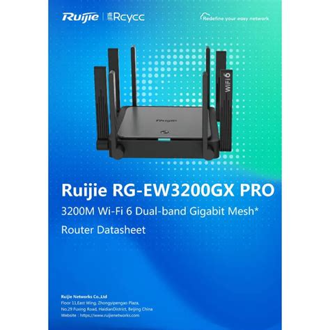 Ruijie Rg Ew3200gx Pro Router Reyee 3200mbps Wi Fi 6 Dual Band Gigabit