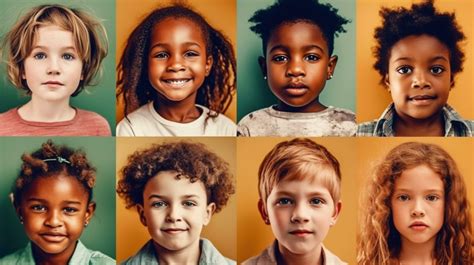 Collage Of Happy Smiling Faces Of Kids 23809231 Stock Photo At Vecteezy