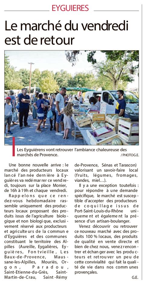 La Presse En Parle Eygui Res Les Alpilles