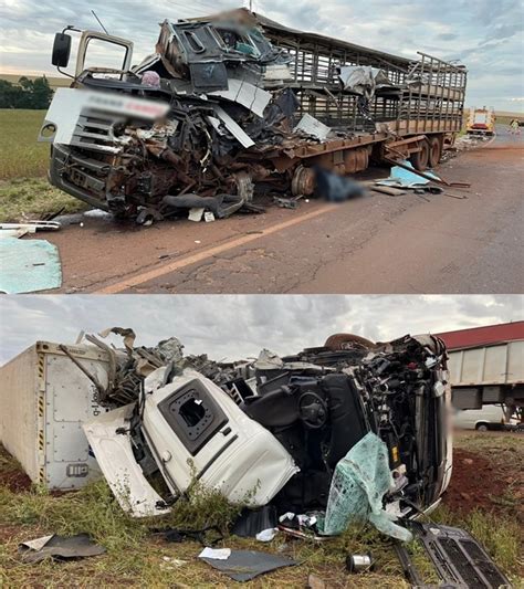 Grav Ssimo Acidente Envolvendo Caminh O E Carreta Deixa Um Motorista