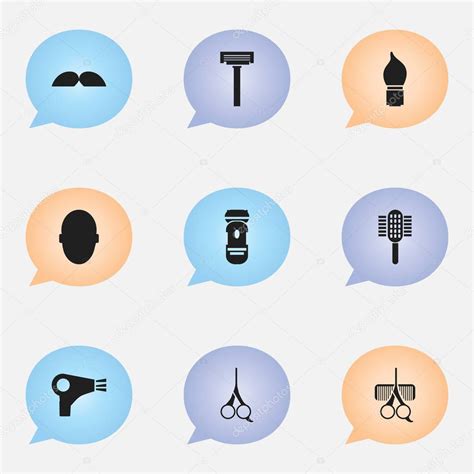 Set De Iconos De Peluquer A Editables Incluye S Mbolos Como Cerebro