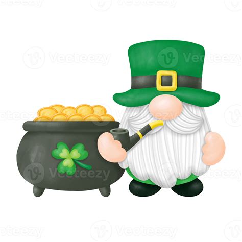 Aquarelle St Patrick S Day Gnomes Clipart Peinture Num Rique Png